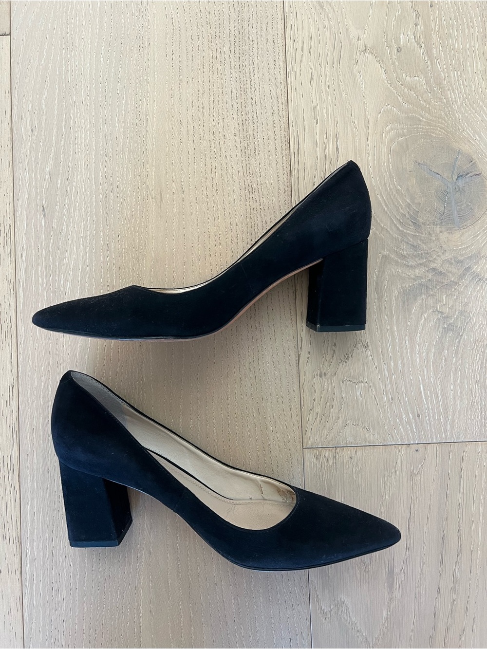 Marc Fischer LTD Zala Black Suede Block Heel Pumps in size 8M - Picture 2 of 6